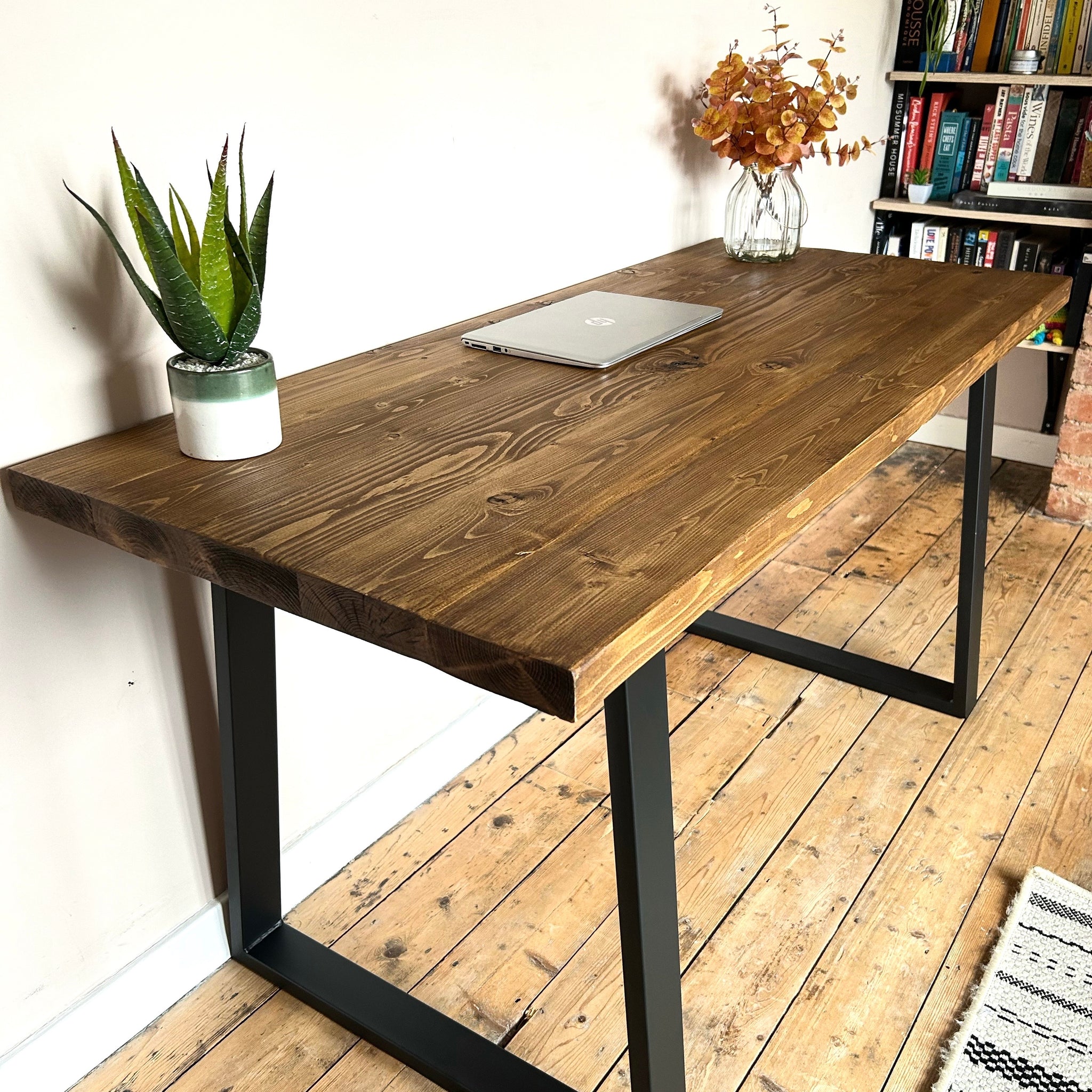Industrial Style Desk - Trapezium Legs
