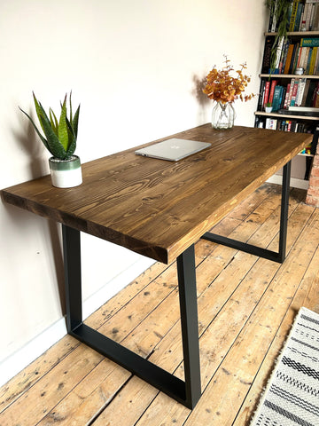 Industrial Style Desk - Trapezium Legs