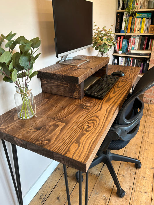 Industrial Style Desk - Hairpin Legs