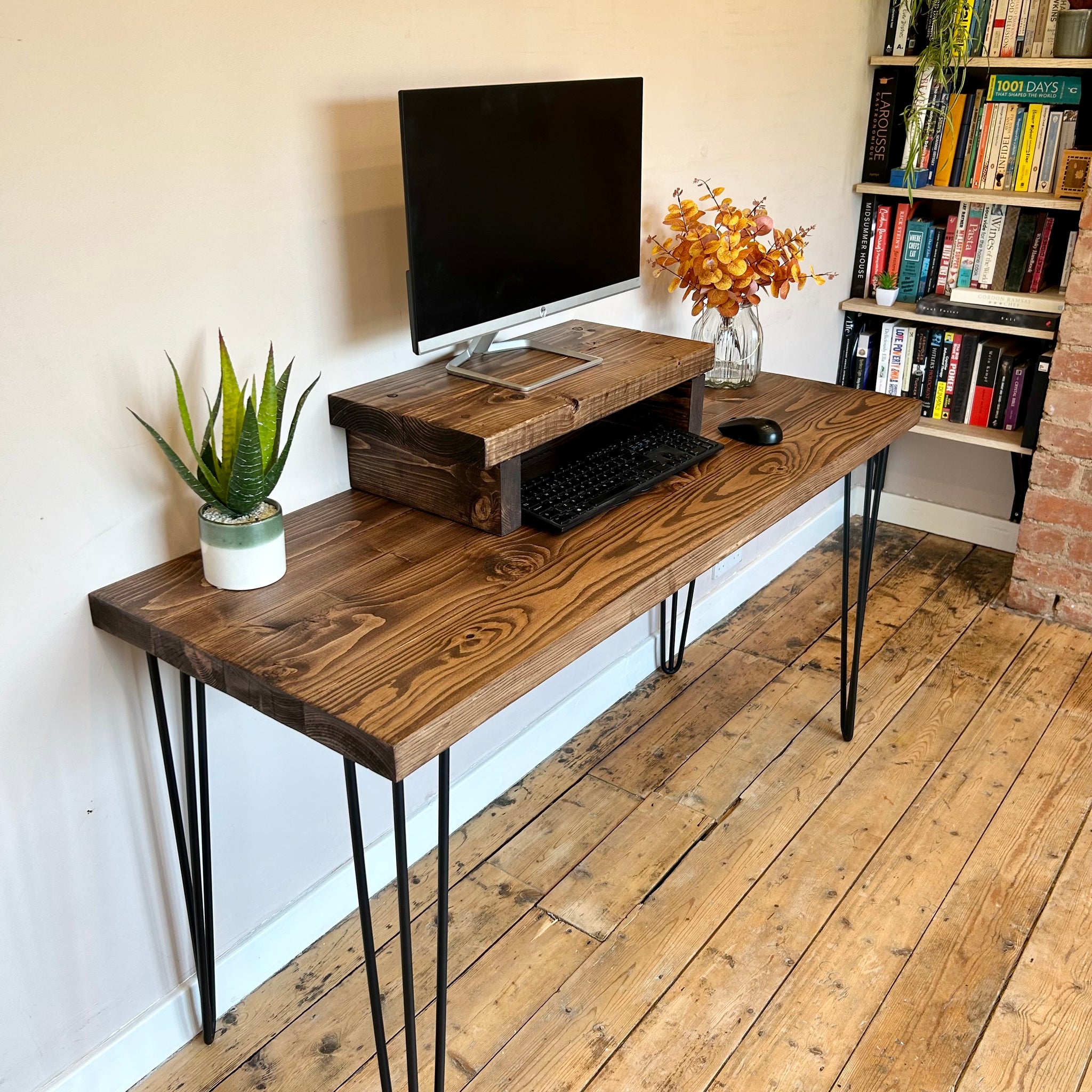Industrial Style Desk - Hairpin Legs