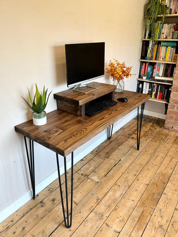 Industrial Style Desk - Hairpin Legs